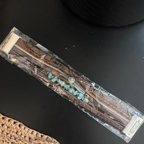 Turquoise bundle- Zara bag, turquoise earrings, necklace & bracelet - Picture 5 of 6